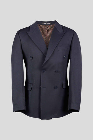 PRESTIGE navy dobbeltradet blazer