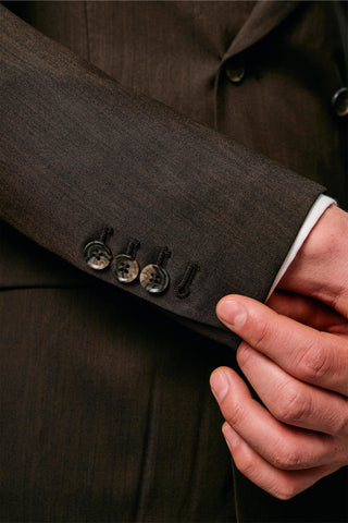 EXCLUSIVE brun dobbeltradet blazer