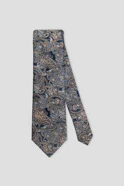 Navy paisley silkeslips