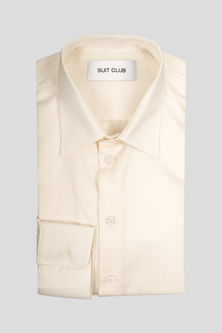 Exclusive twill skjorte off-white slim