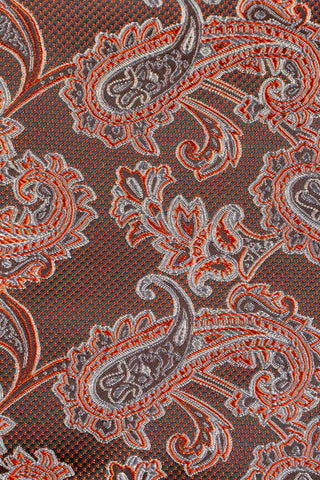 Accessory-pack (Orange prikket paisley i silke) suitclub.dk