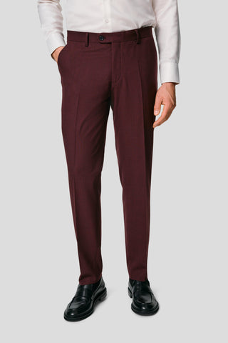 PRESTIGE bordeaux three-piece jakkesæt med tern PRESTIGE