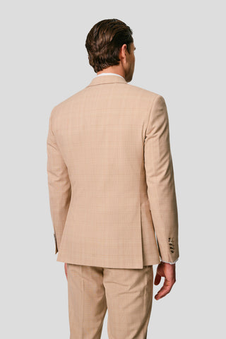 PRESTIGE sand three-piece jakkesæt med tern PRESTIGE