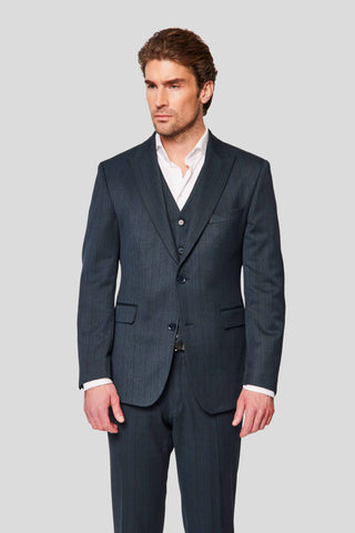 PRESTIGE petrol vest med tern