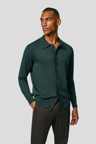 Mørkegrøn polo cardigan SUIT CLUB