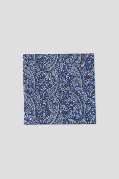 Blå lommeklud med paisley Blå lommeklud med paisley