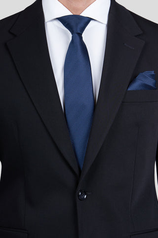Navy lommeklud med mønster suitclub.dk
