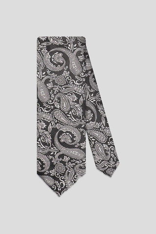 Brun & blå paisley slips