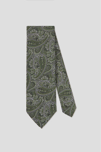 Grøn & hvid paisley slips Grøn & hvid paisley slips