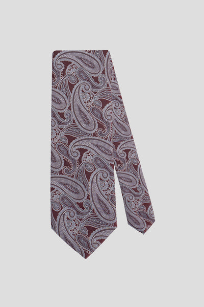 Bordeaux & grå paisley slips Bordeaux & grå paisley slips