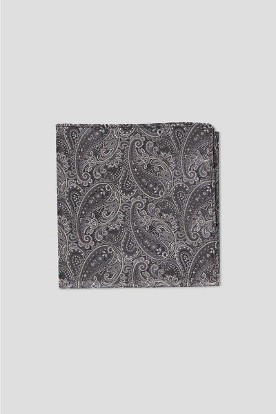 Sort & hvid lommeklud med paisley Sort & hvid lommeklud med paisley