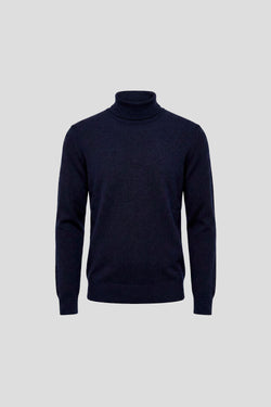 Navy turtleneck