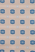Beige & blåt blomstrede lommeklud