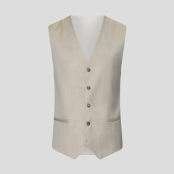 HERITAGE beige vest med sildeben