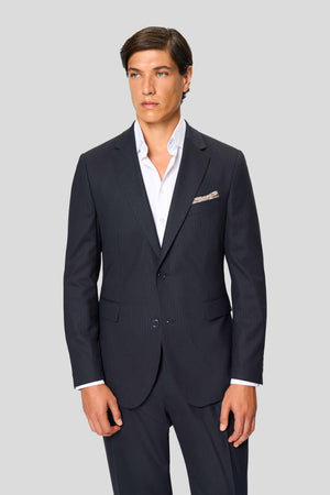 PREMIUM navy blazer med nålestriber