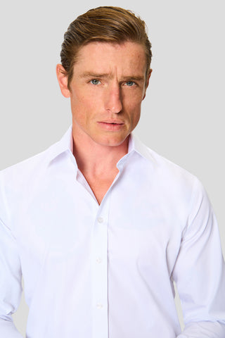 Signatur poplin skjorte hvid regular fit