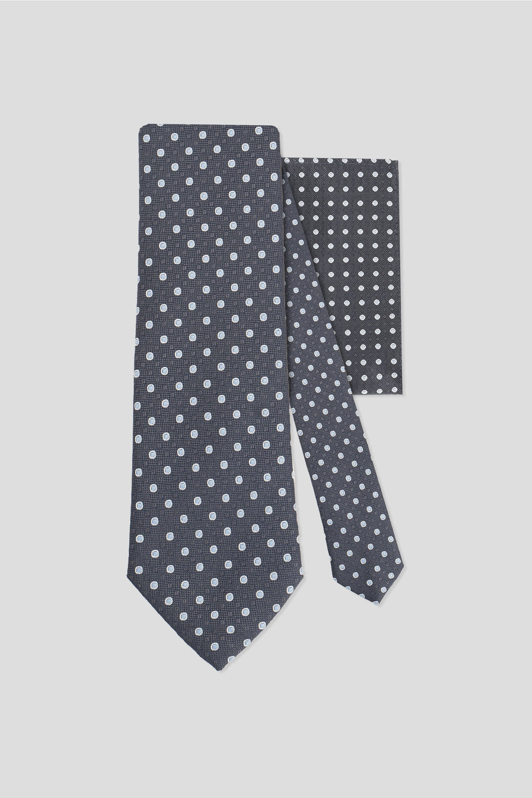 Slips & lommekluds pakke (Grå prikket) suitclub.dk