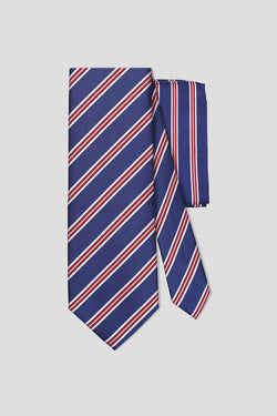 Slips & lommekluds pakke (Navy & rødt stribet)
