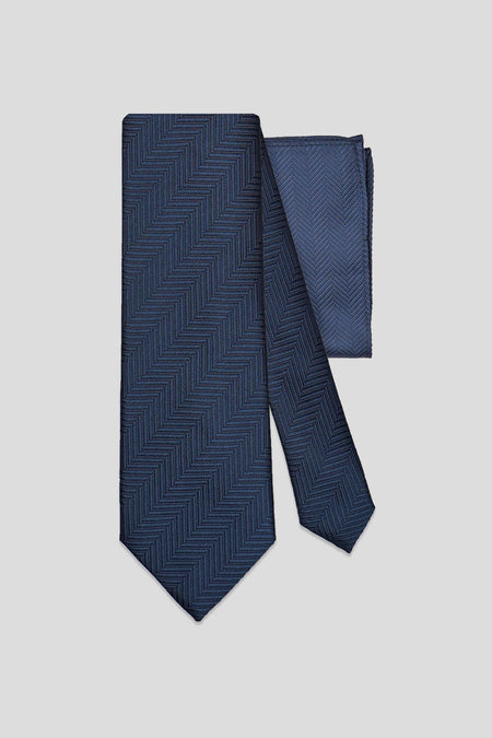 Slips & lommekluds pakke (Navy sildeben)