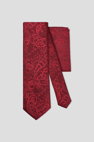 Accessory-pack (Rød paisley) - SUIT CLUB