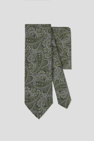 Accessory-pack (grøn & hvid paisley) - SUIT CLUB