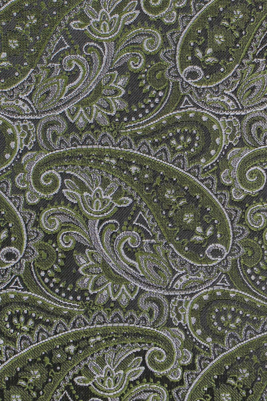 Slips & lommekluds pakke (grøn & hvid paisley) suitclub.dk