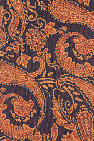 Orange & blå näsduk med paisley