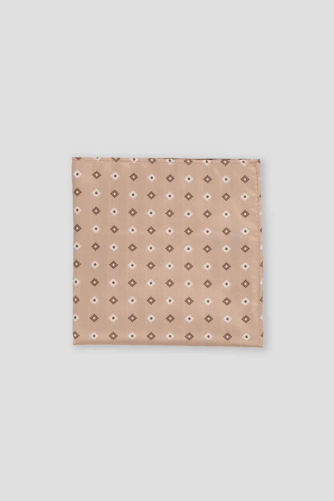 Beige blomstret lommeklud PVD