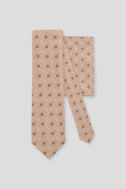 Slips & lommekluds pakke (Beige blomstret)
