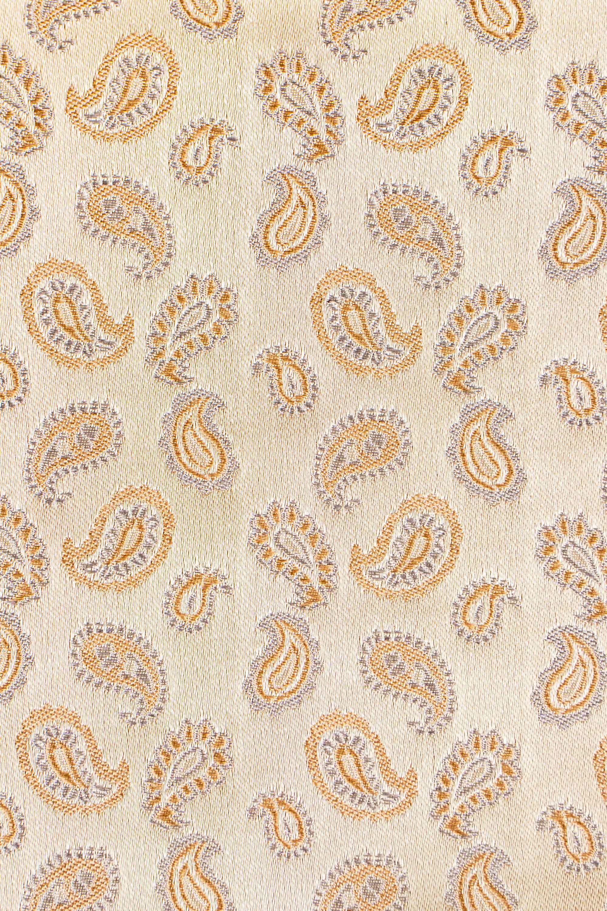 Slips & lommekluds pakke (Beige dråbemønster i silke) suitclub.dk