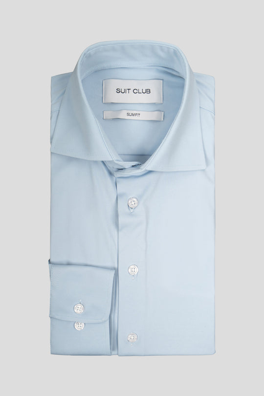 Signatur performance skjorte blå slim Shirtmakers