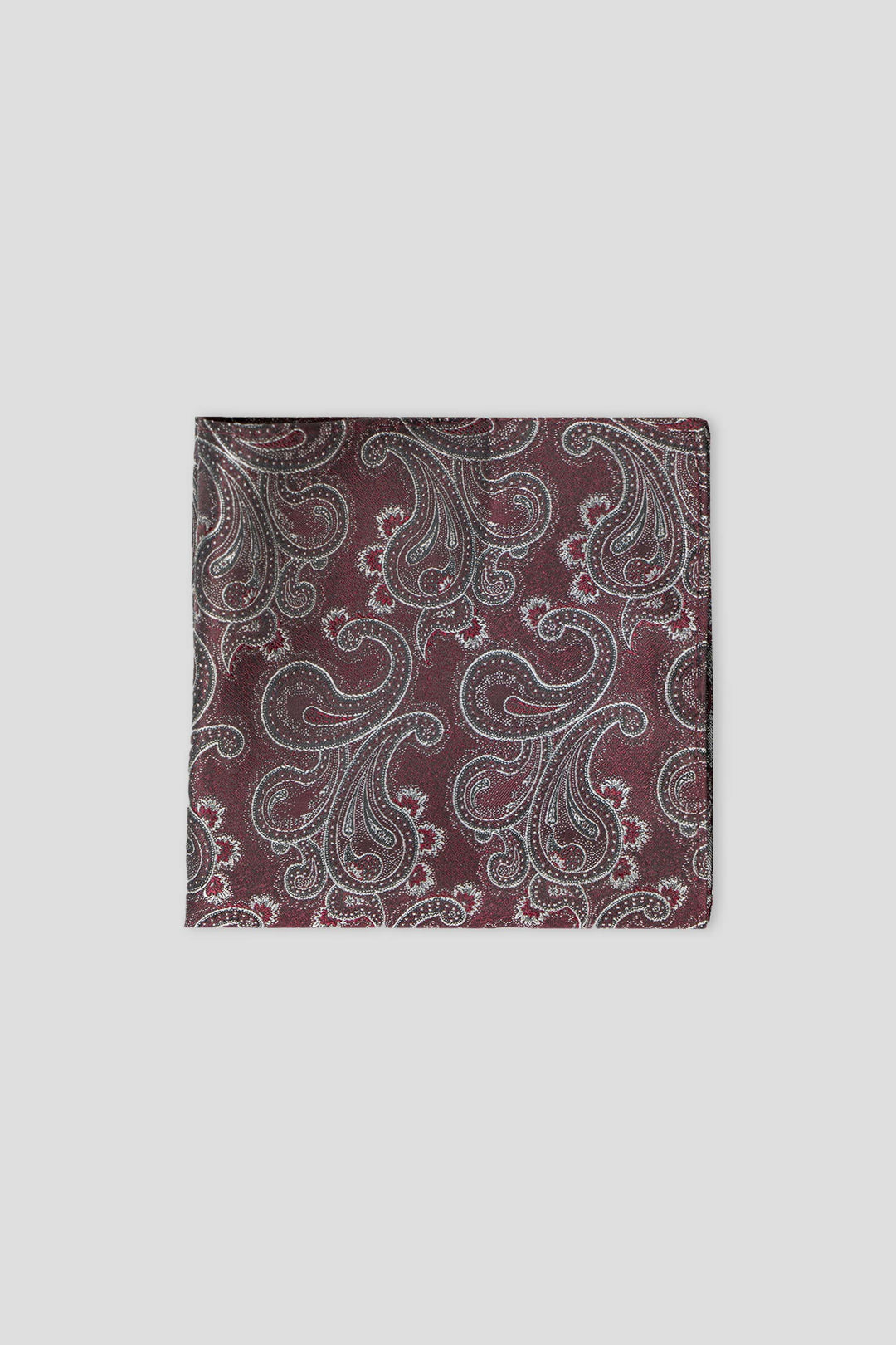 Bordeaux paisley silkelommeklud