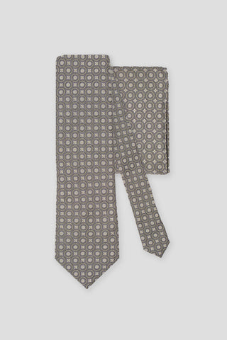 Accessory-pack (Brun geometrisk i silke) suitclub.dk