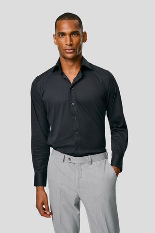 Signatur performance skjorte sort slim SUIT CLUB