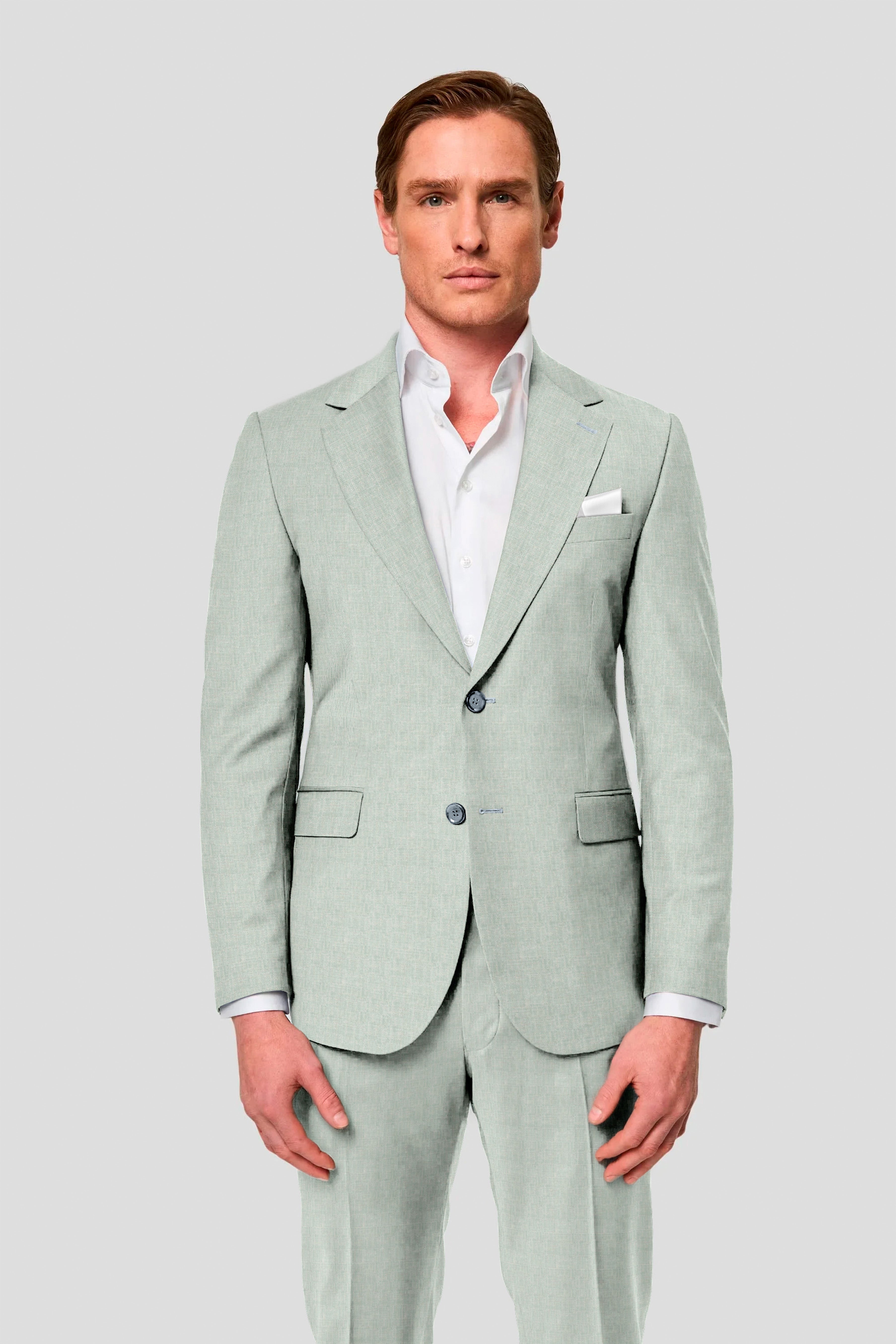 CUSTOM lysegrønt uld jakkesæt SUIT CLUB