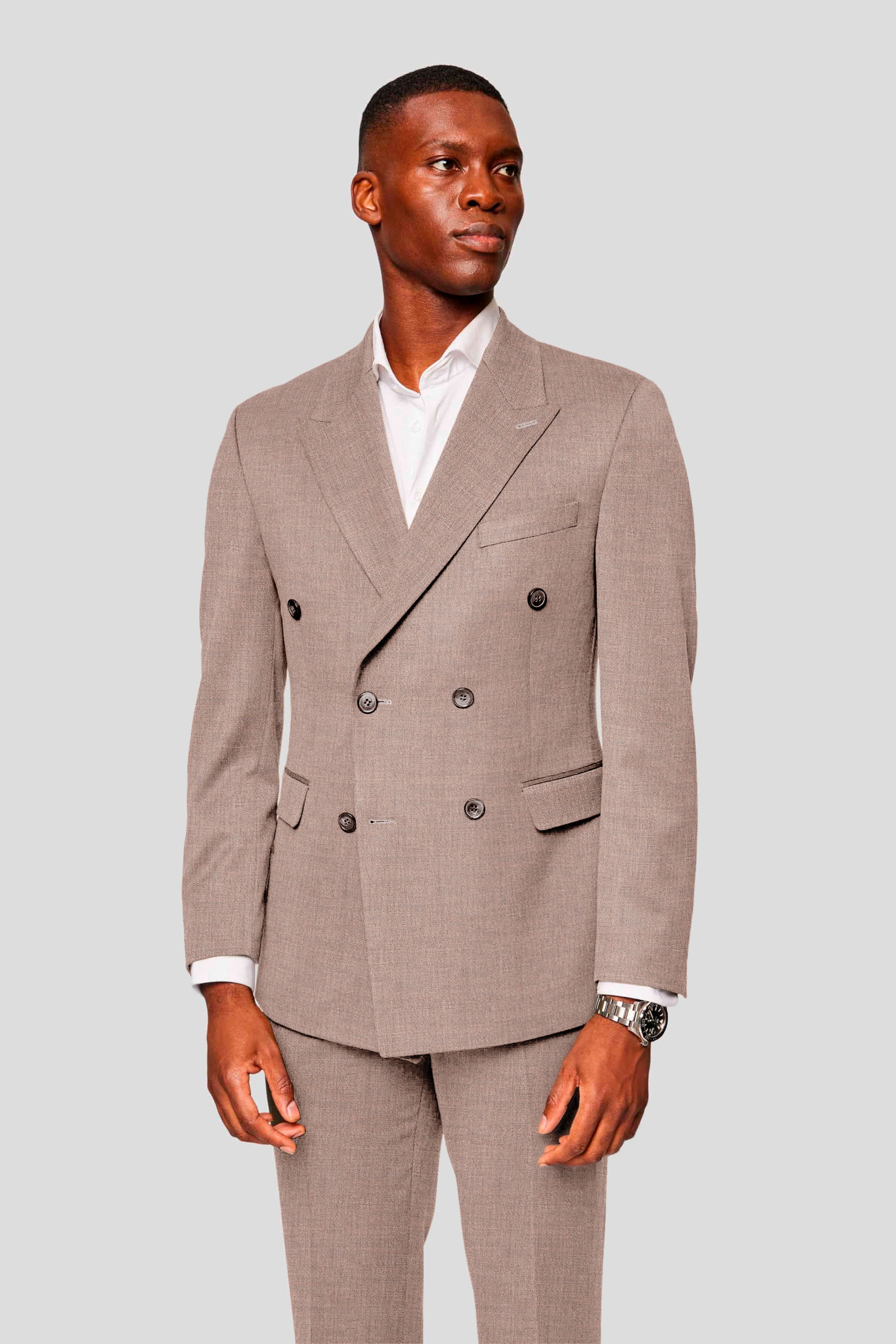 CUSTOM brunt uld jakkesæt SUIT CLUB