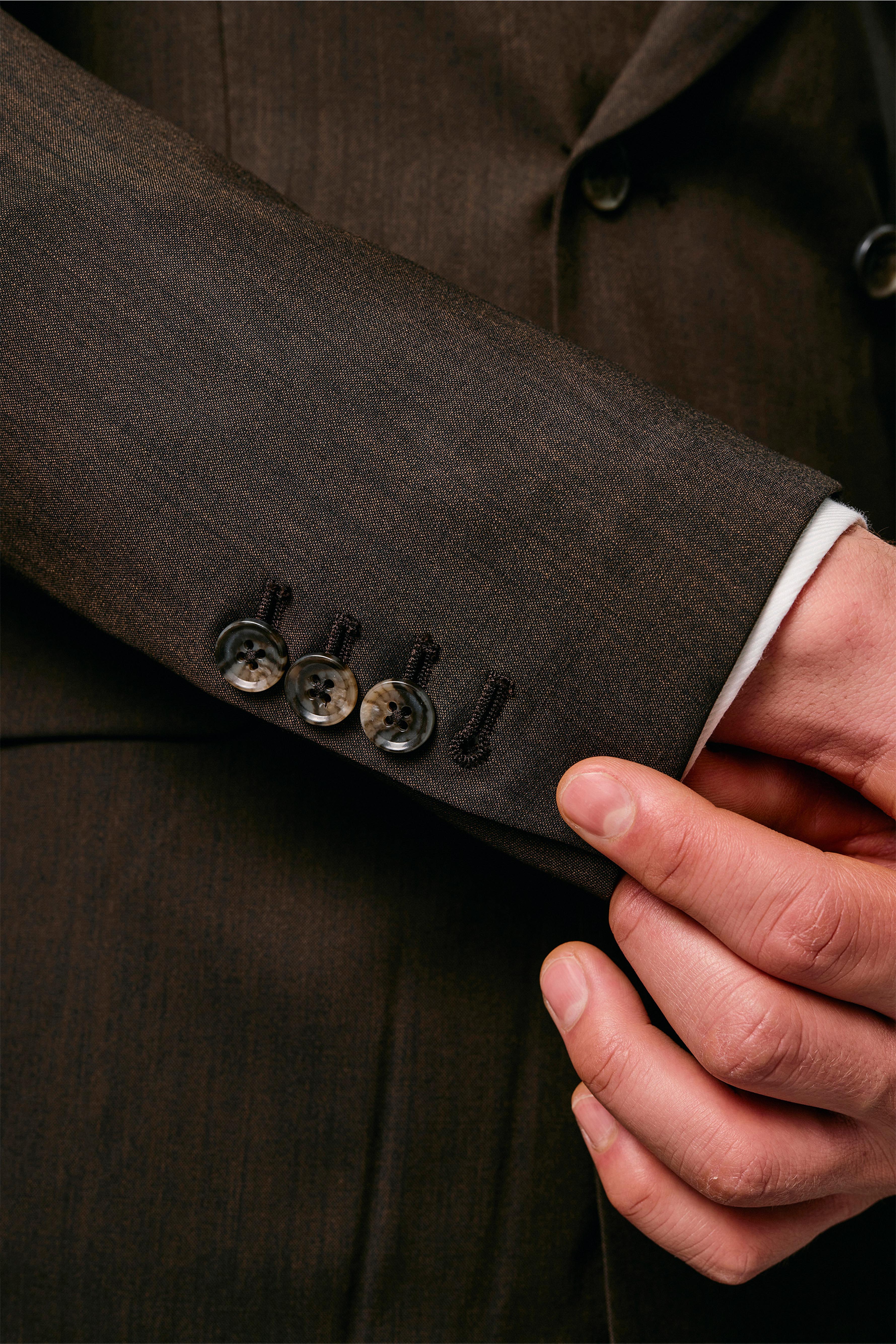 EXCLUSIVE brun dobbeltradet blazer MBO