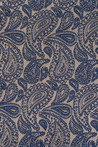 Accessory-pack (Guld & blå paisley i silke) suitclub.dk