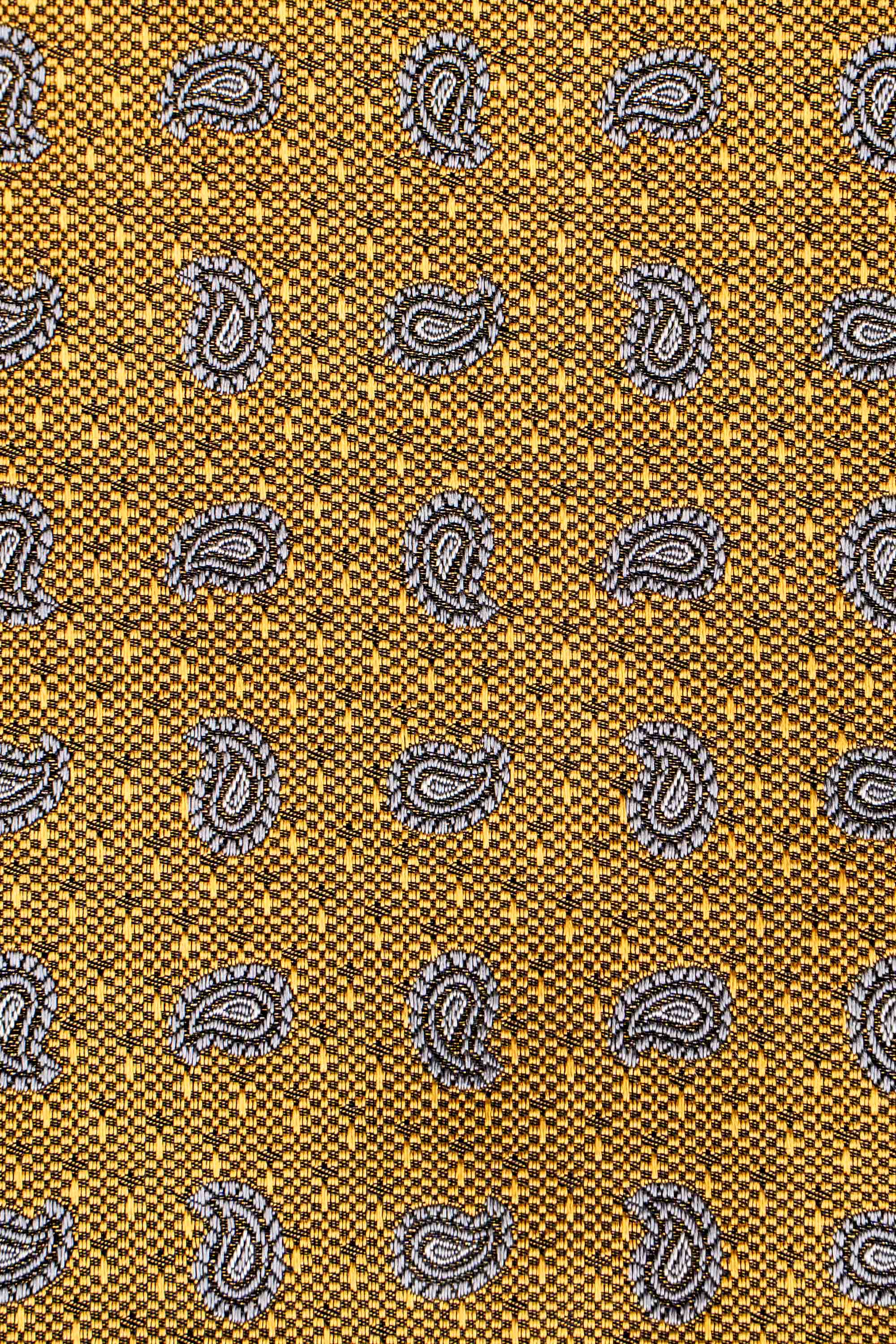 Slips & lommekluds pakke (Gult dråbemønster i silke) suitclub.dk