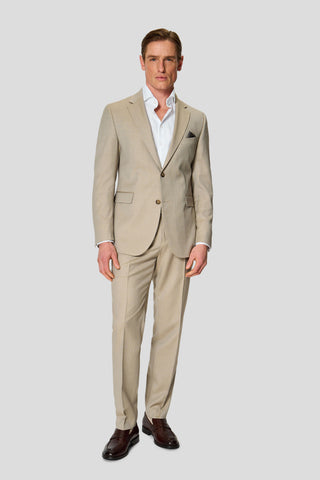 HERITAGE beige jakkesæt med sildeben MBO