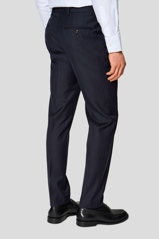 HERITAGE navy three-piece jakkesæt med nålestriber MBO