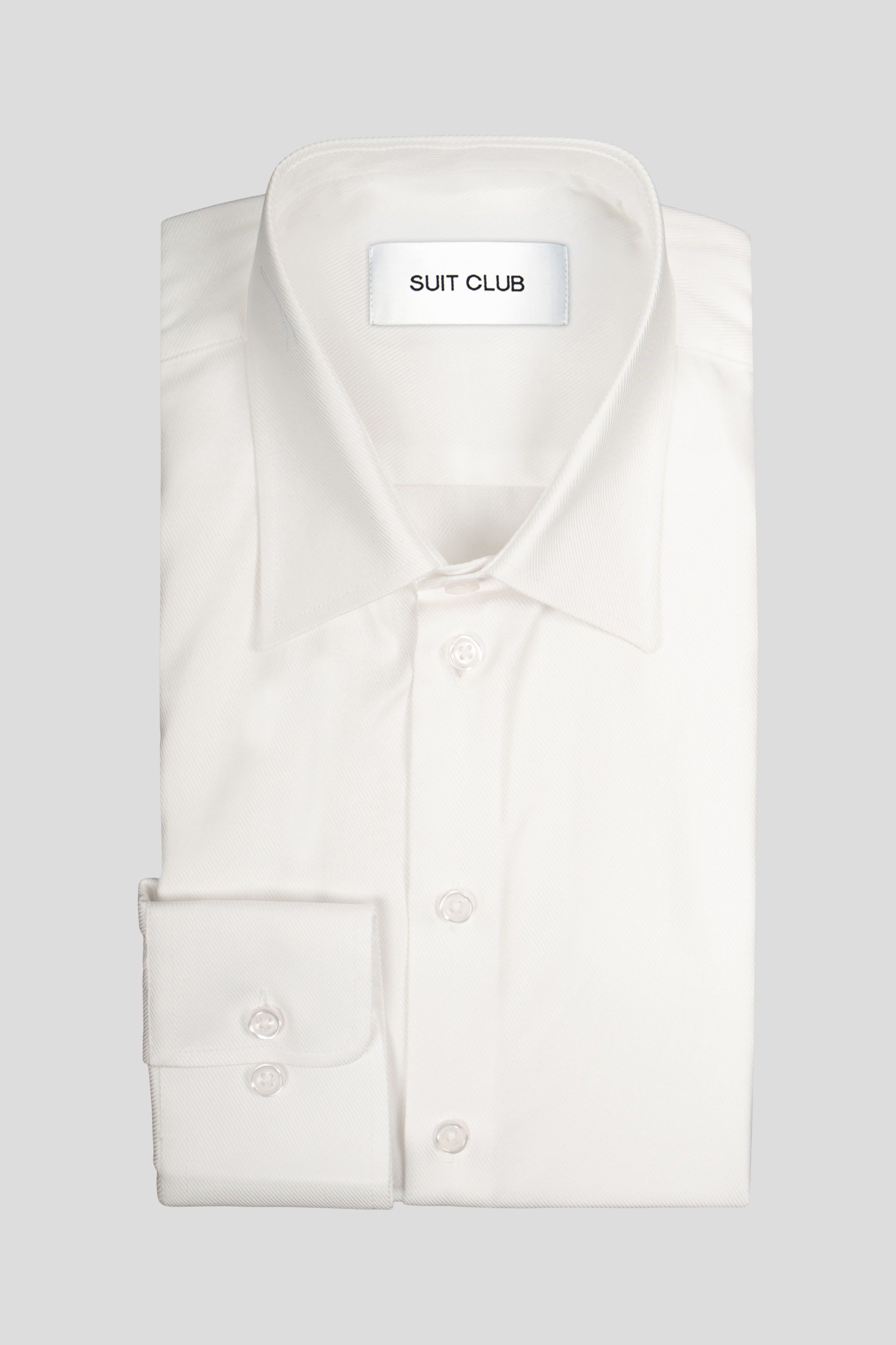 Exclusive twill skjorte hvid slim Shirtmakers