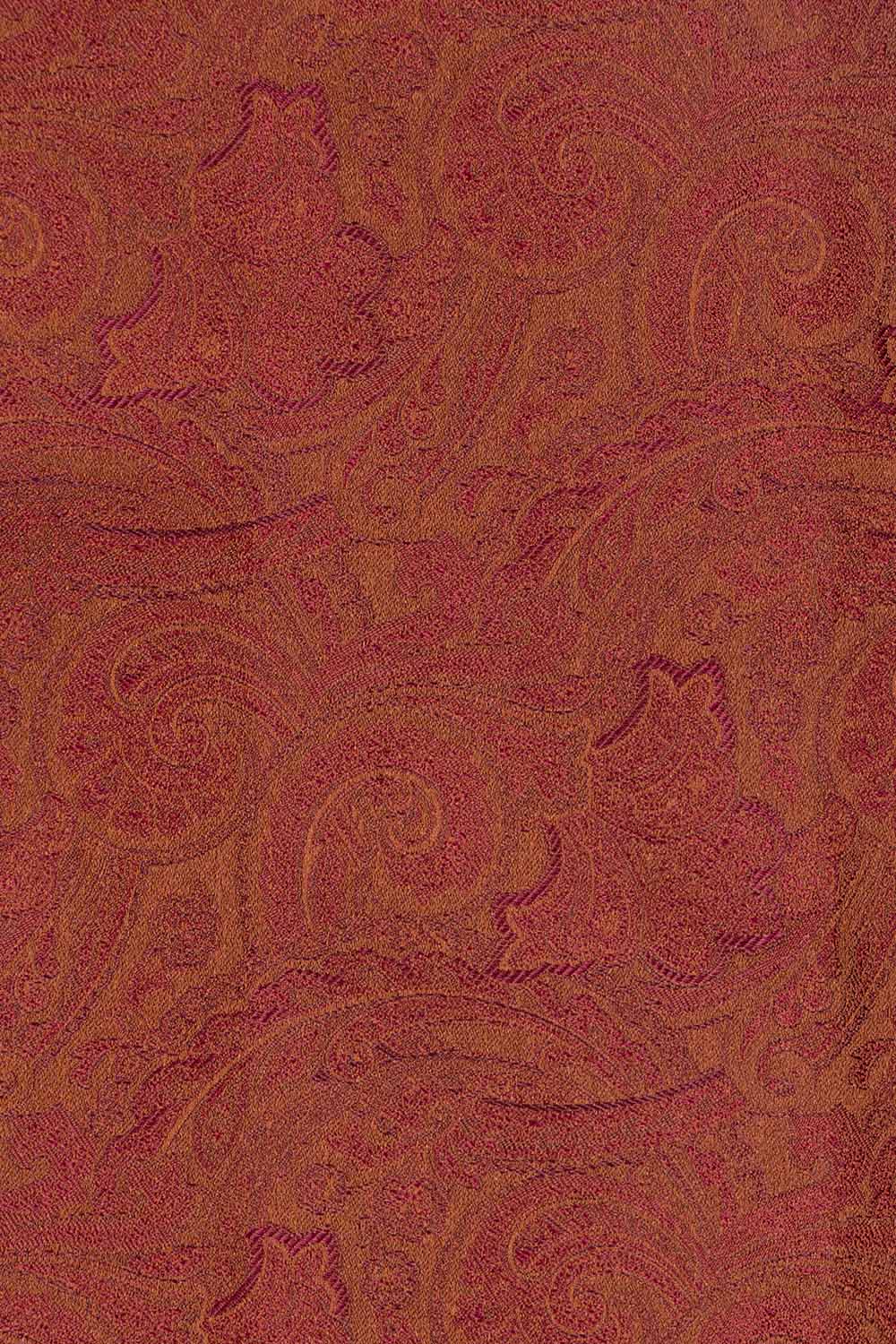 Kupferrotes Paisley-Einstecktuch aus Seide