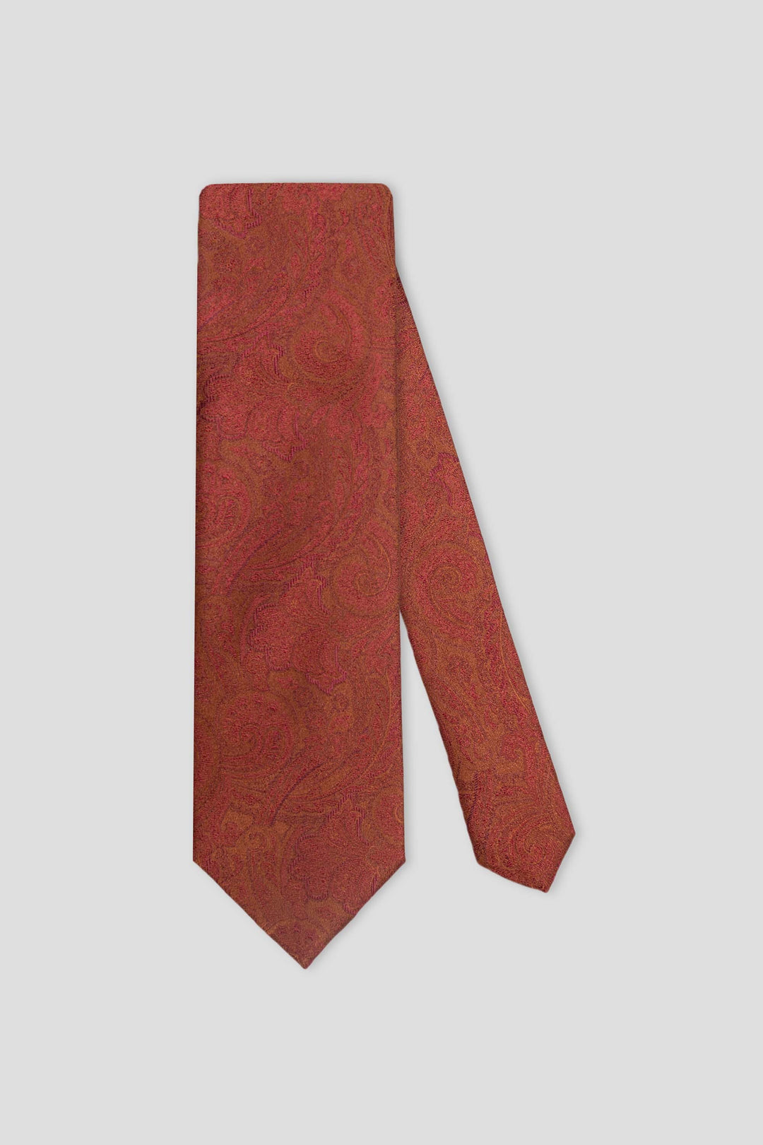 Kupferrote Paisley-Seidenkrawatte