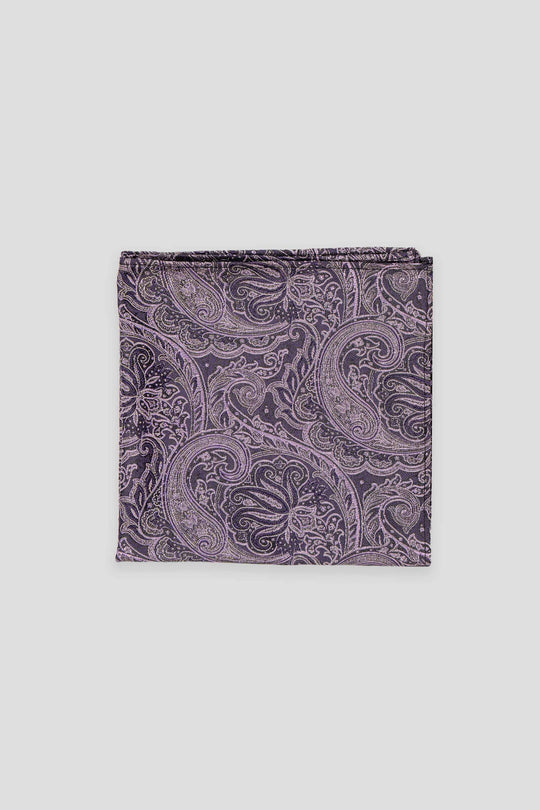 Lavendel paisley silkelommeklud PVD