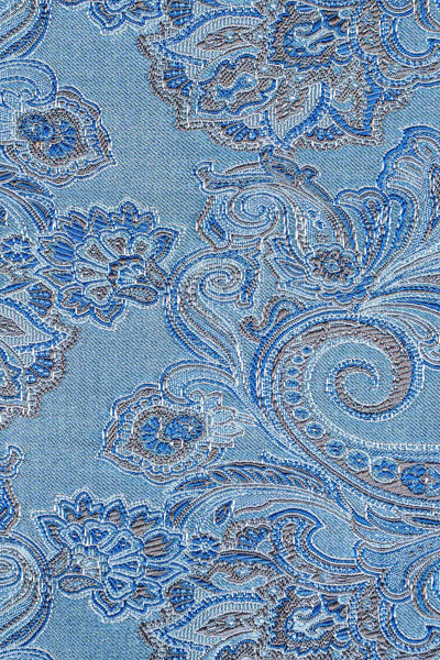 Accessory-pack (lyseblå paisley i silke)