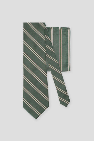 Accessory-pack (Mørkegrøn stribet i silke) suitclub.dk
