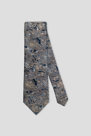 Navy paisley silkeslips