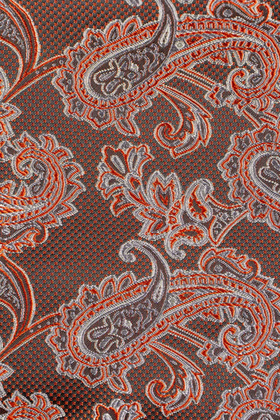 Accessory-pack (Orange prikket paisley i silke)