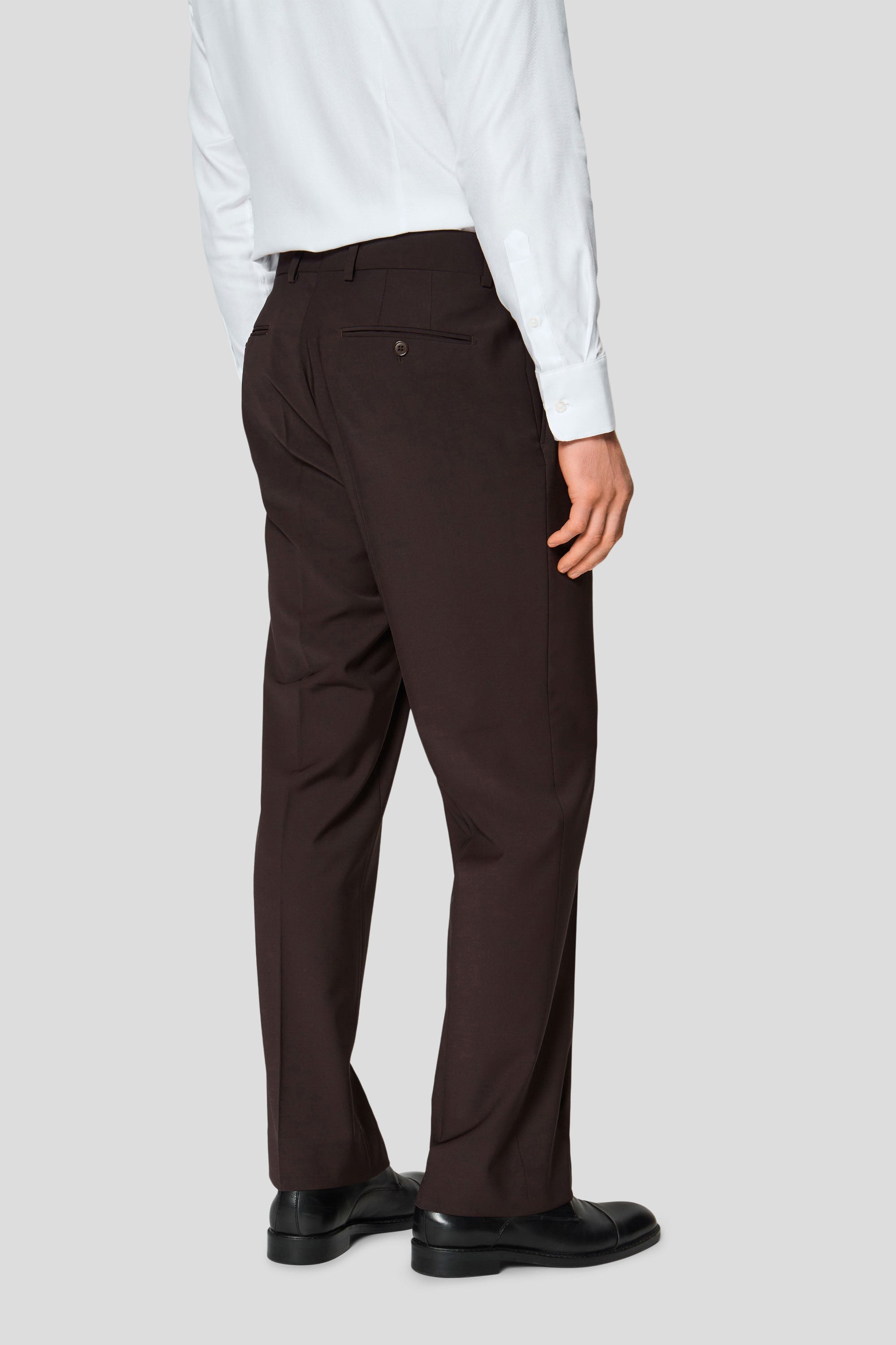 PREMIUM brune straight fit habitbukser 2.0 MBO